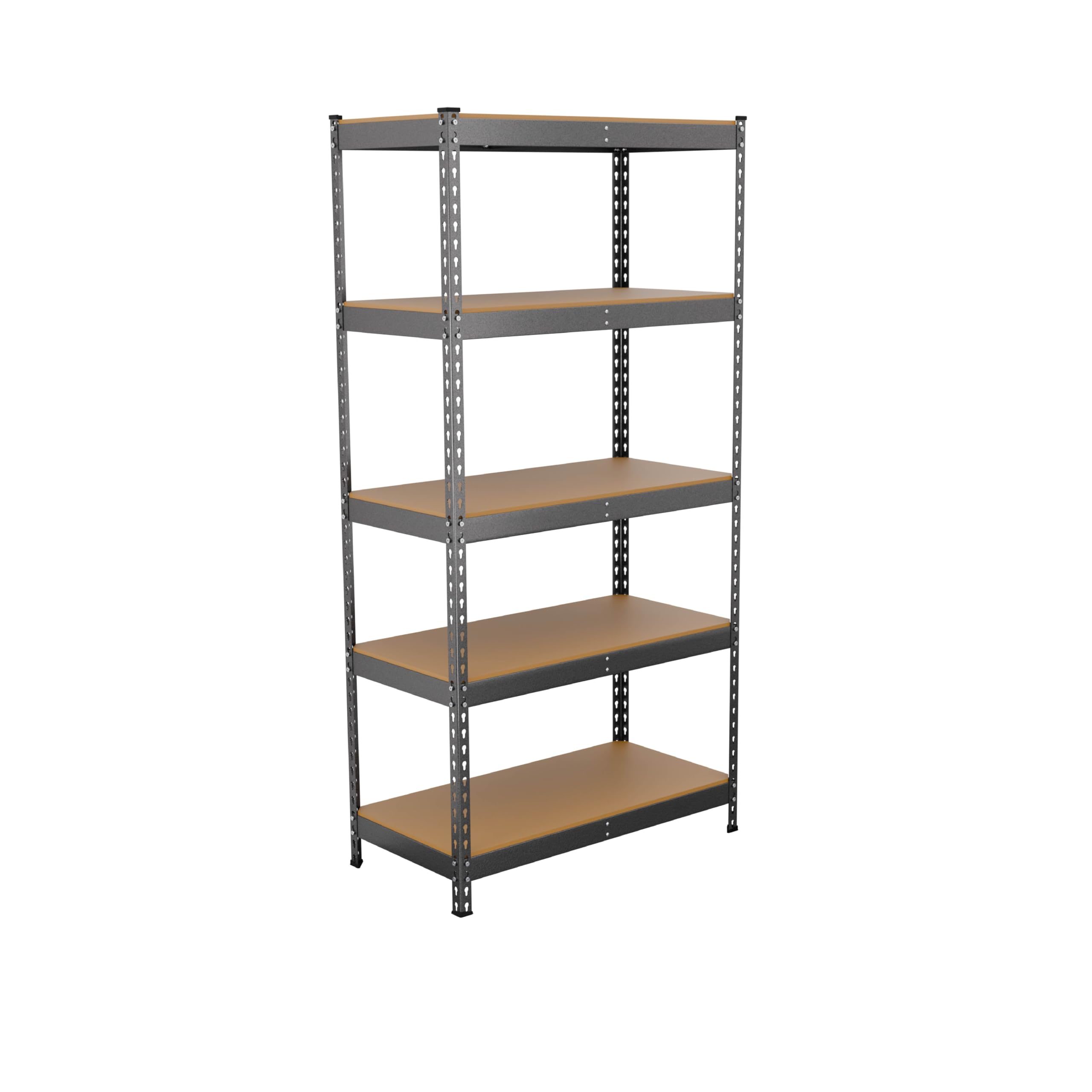 Heavy Duty 5 Tier Metal Storage Shelves  18x36x72 Adjustable Steel Garage Rack & Pantry Organizer (Hammertone)