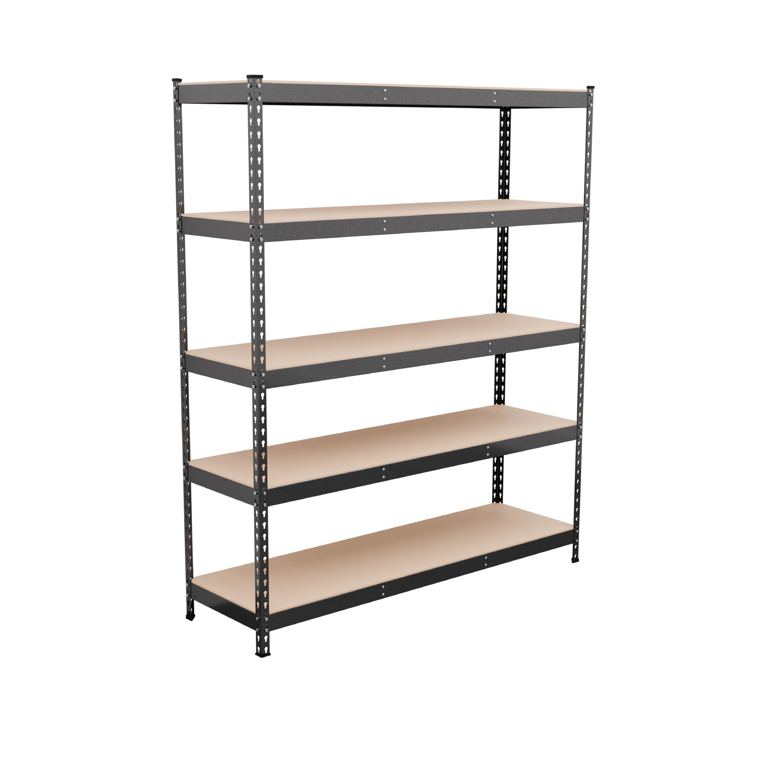Heavy Duty 5 Tier Metal Storage Shelves  18x36x72 Adjustable Steel Garage Rack & Pantry Organizer (Hammertone)